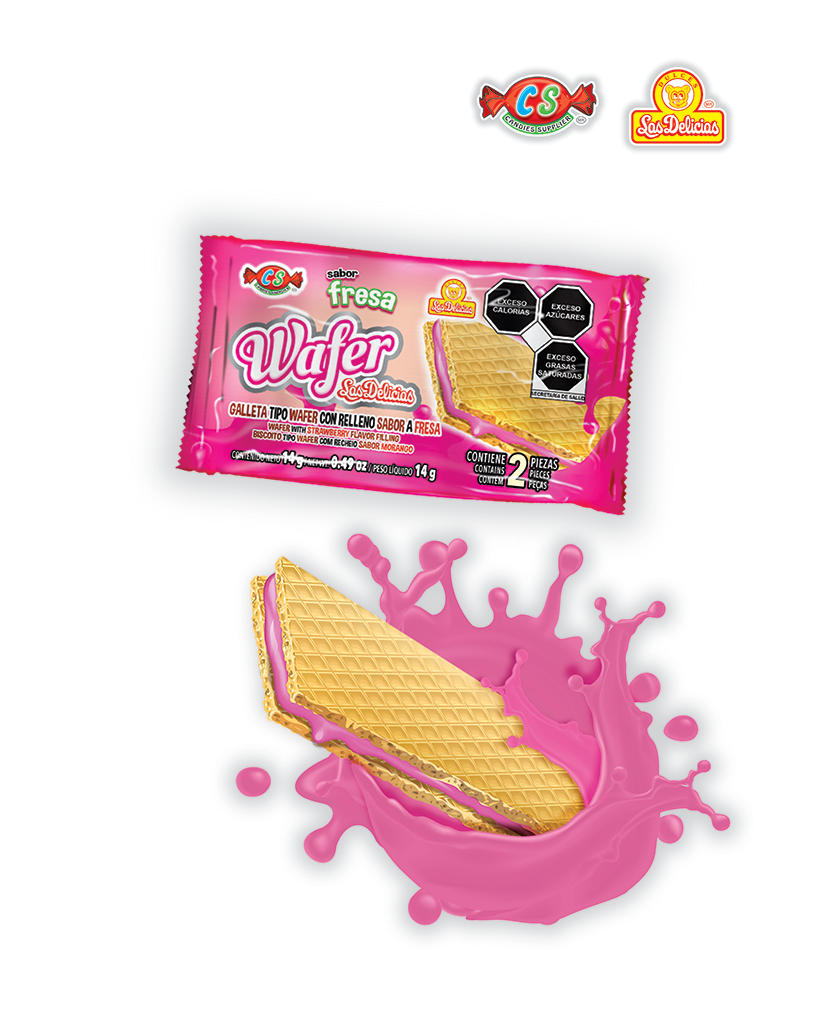 WLF010_1.png WAFER LAS DELICIAS FRESA - Imagen 1